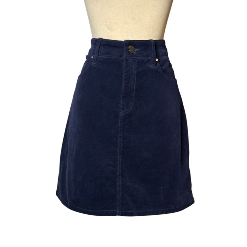 Market & Spruce blue soft corduroy jeans mini skirt size 4
